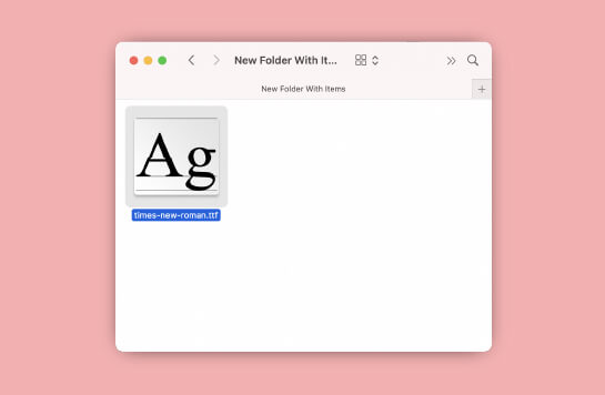 Locate your downloaded regular font file