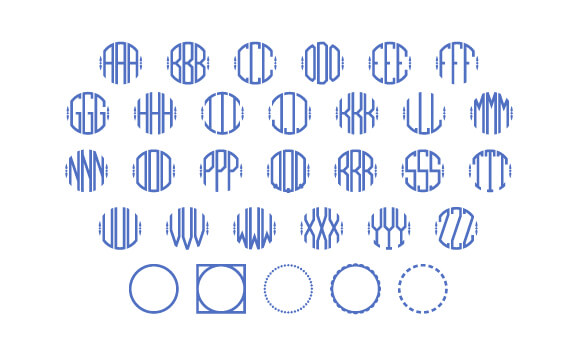 Round Monogram Font slide 4