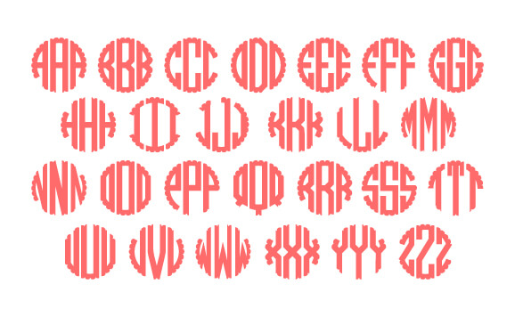 Scalloped Monogram Font slide 4