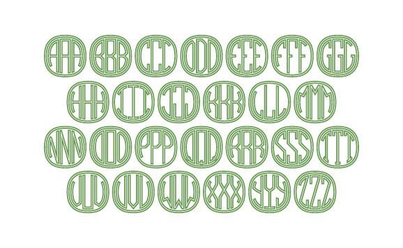 Rounded Square Outlined Monogram Font slide 4