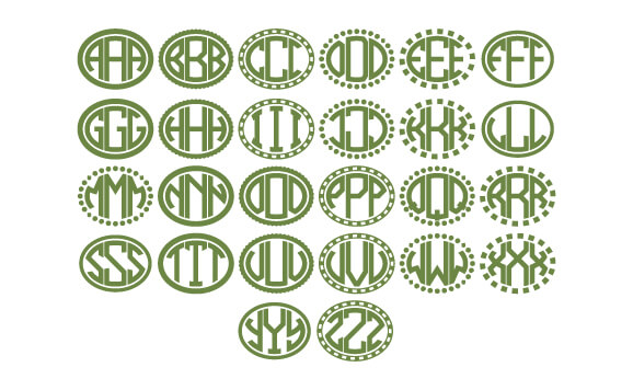 Oval Monogram Font slide 4