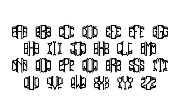 Buckle Monogram Font slide 4