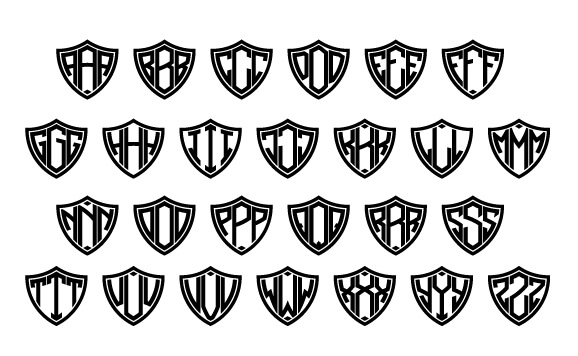 Shield Monogram Font slide 4