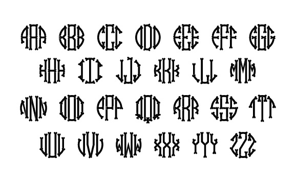 Bones Monogram Font slide 4