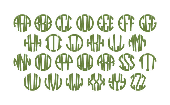 Circle Skewed Monogram Font 2 slide 4