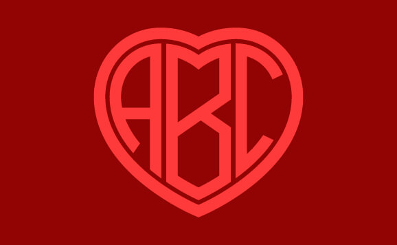 Heart Monogram Font slide 1