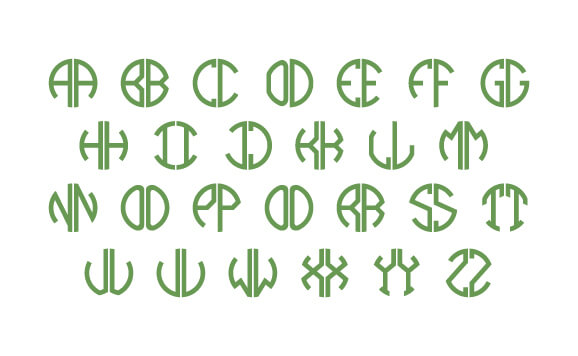 Round 2 Letters Monogram Font slide 4