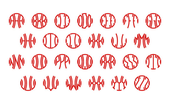 Round Squeeze Monogram Font slide 4