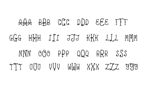 Loopy Monogram Font slide 4